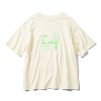 シロップ. 特急便 | フロッキープリントＴシャツ〈ＷＨ〉