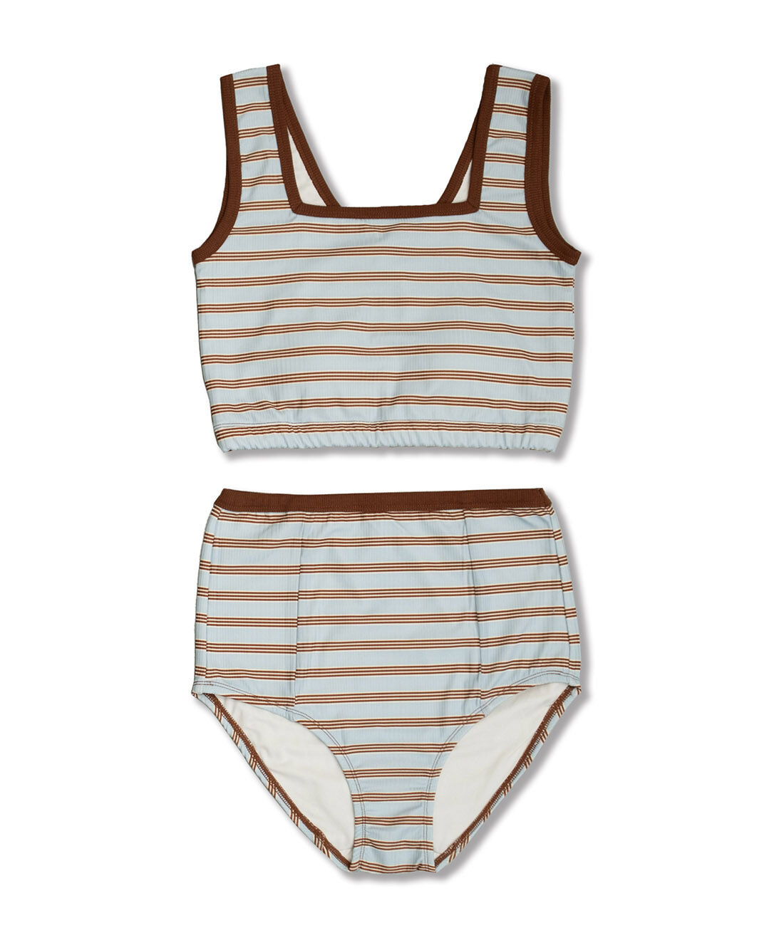 シロップ. 特急便|【WEB限定・3～10日でお届け】miller ボーダータンクトップ＆パンツ スイムウェア2点セット〈ブルー〉【シロップ．バスケット】