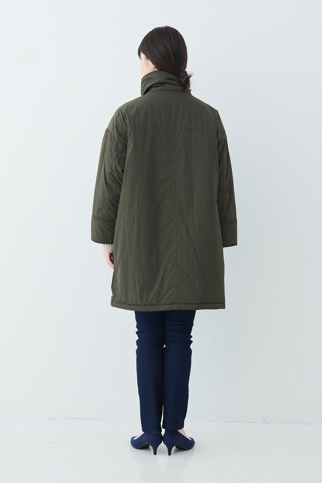 ファッションスペシャル|MEDE19F　オーバーサイズミリタリージャケットコート〈カーキ〉|身長167cm（2サイズ着用 ）