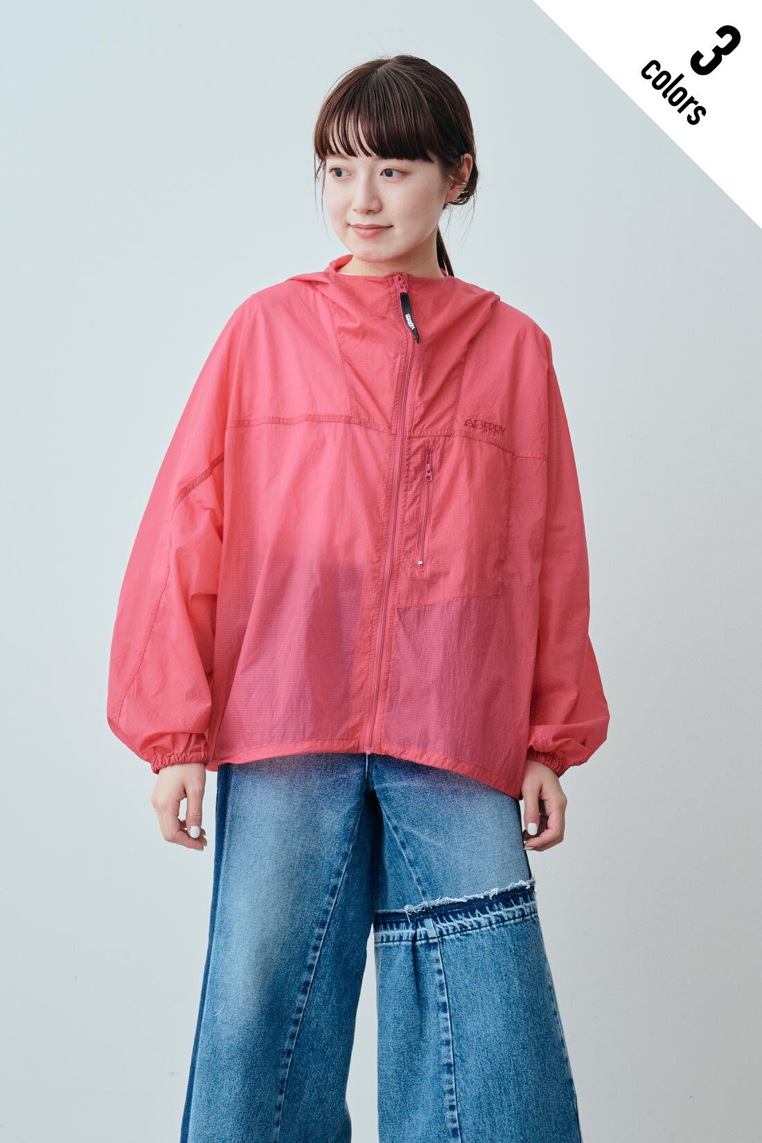 fashion special|【WEB限定・特急便】　GERRY シアーパッカブルジャケット|2：pink　モデル身長：163cm