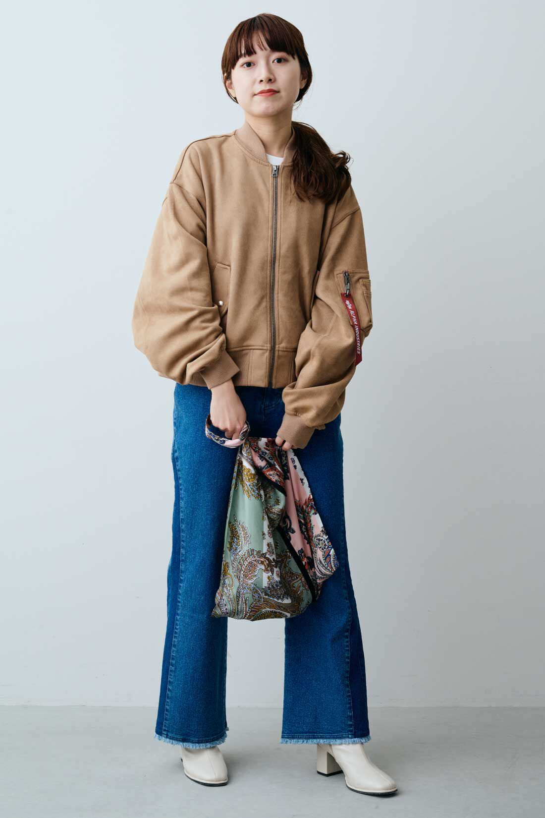 ファッションスペシャル|【WEB限定・特急便】　CITRUS/シトラス  VISCOSE TOTE BAG〈PEACH GREEN〉