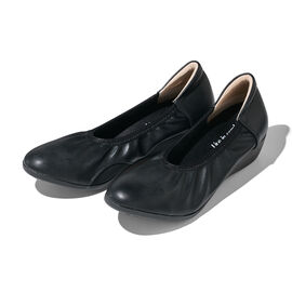 fashion special | ストレッチ合皮素材コンフォータブル パンプス〈ブラック〉