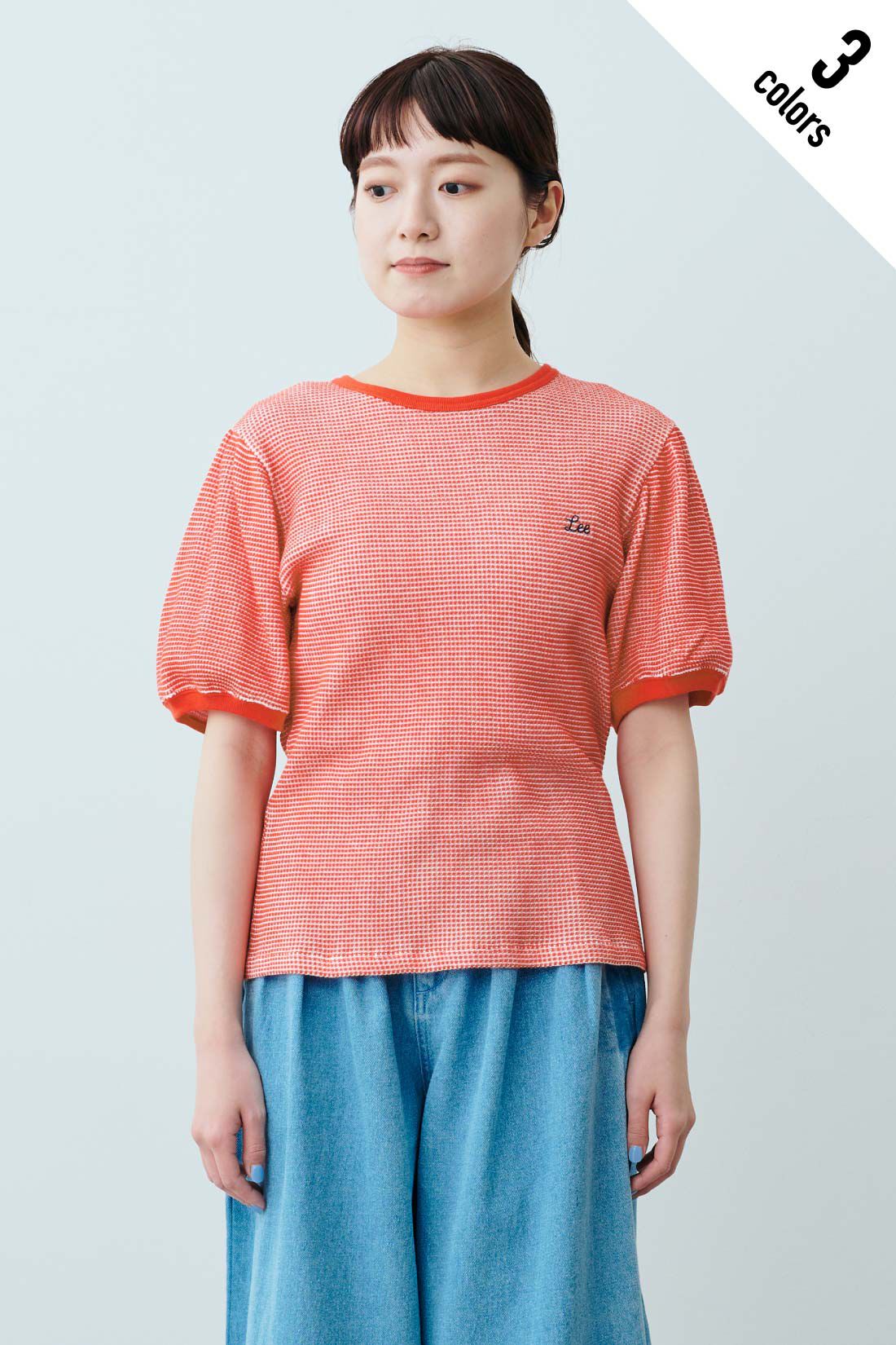 fashion special|【WEB限定・特急便】　Lee WAFFLE RINGER TEE|1：レッド
