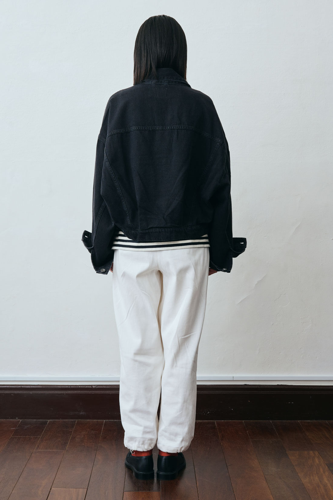 fashion special|【WEB限定・特急便】　ra denim LUJAH ブラックデニムジャケット|モデル身長：167cm