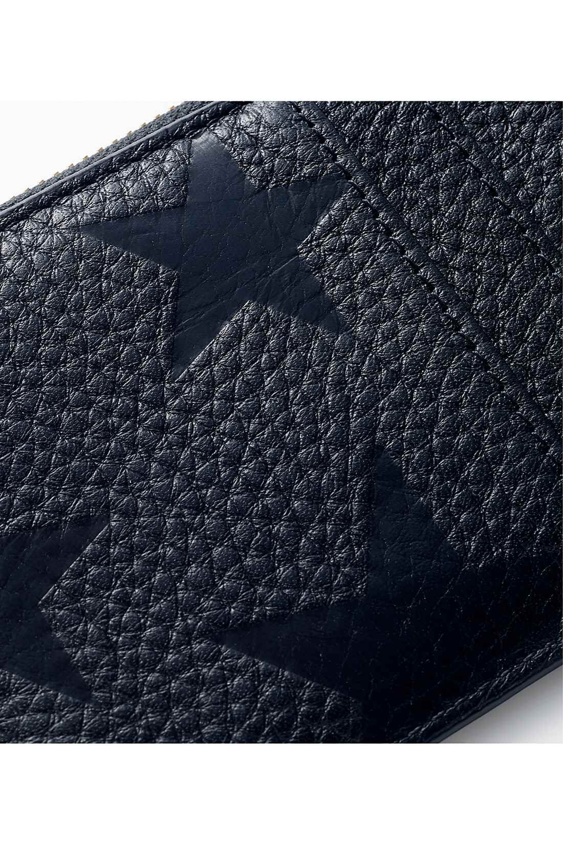 ファッションスペシャル|IEDIT　本革が大人にうれしい　スターエンボス加工のスリムミニ財布〈ブラック〉　