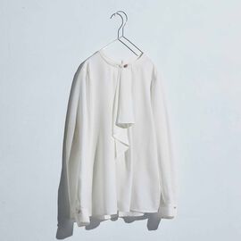 fashion special | ワンポイントビジューが 華やかボウタイブラウス〈ホワイト〉