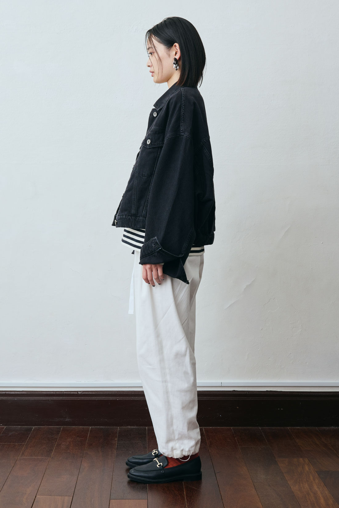 ファッションスペシャル|【WEB限定・特急便】　ra denim LUJAH ブラックデニムジャケット|モデル身長：167cm