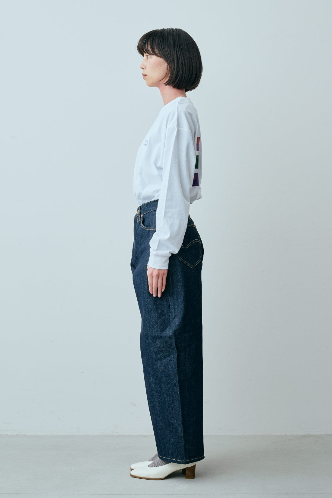 ファッションスペシャル|【WEB限定・特急便】　Lee スーパーサイズパンツ|4：リジット　モデル身長：168cm