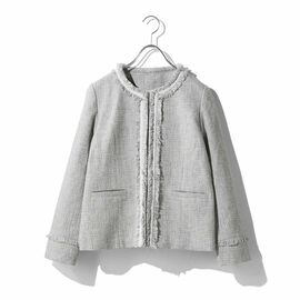 fashion special | 凛と華やぐ 上品ツイード ジャケット〈ノーブルグレー〉