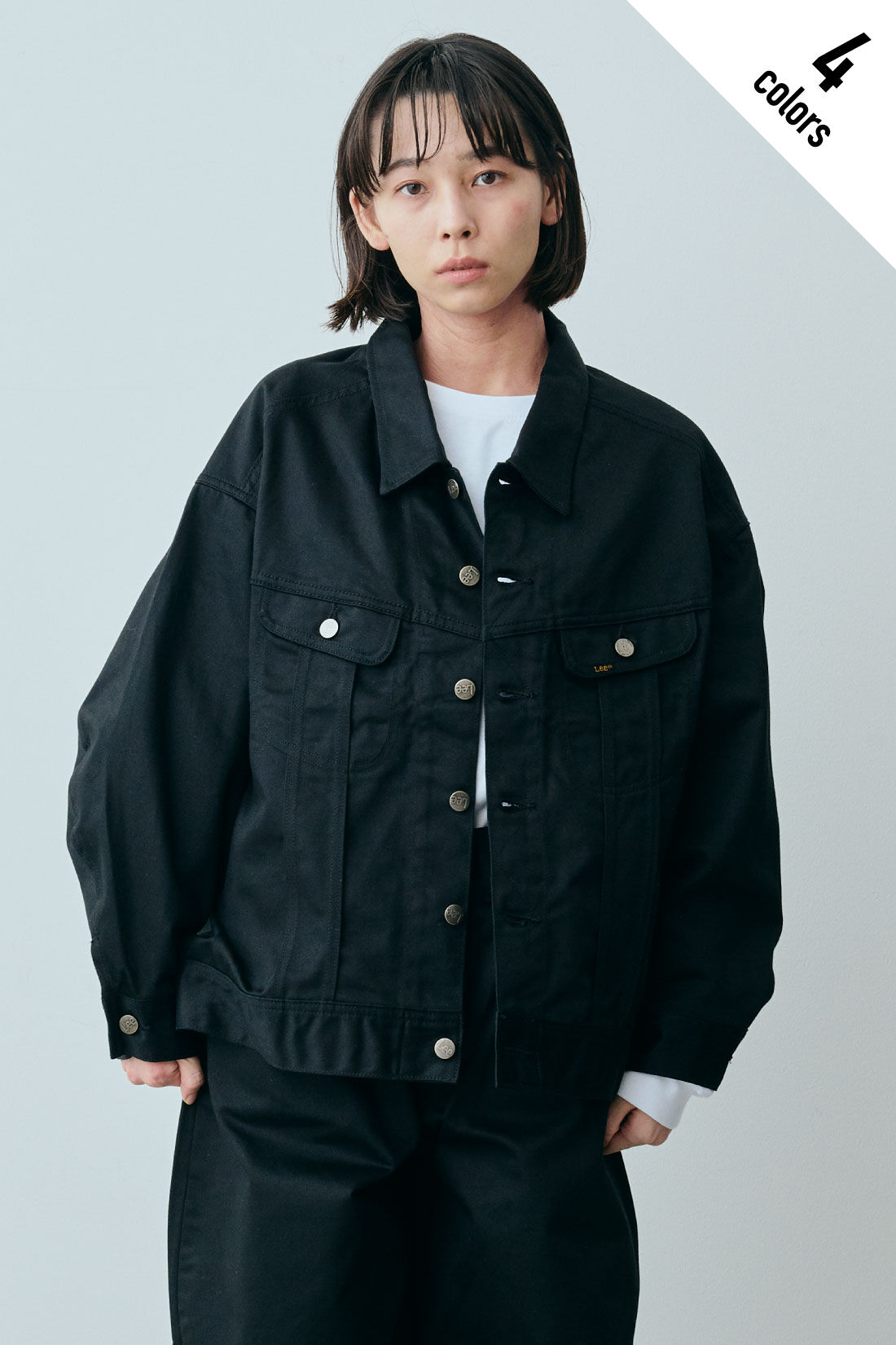 fashion special|【WEB限定・特急便】　Lee スーパーサイズライダースジャケット|2：ブラック