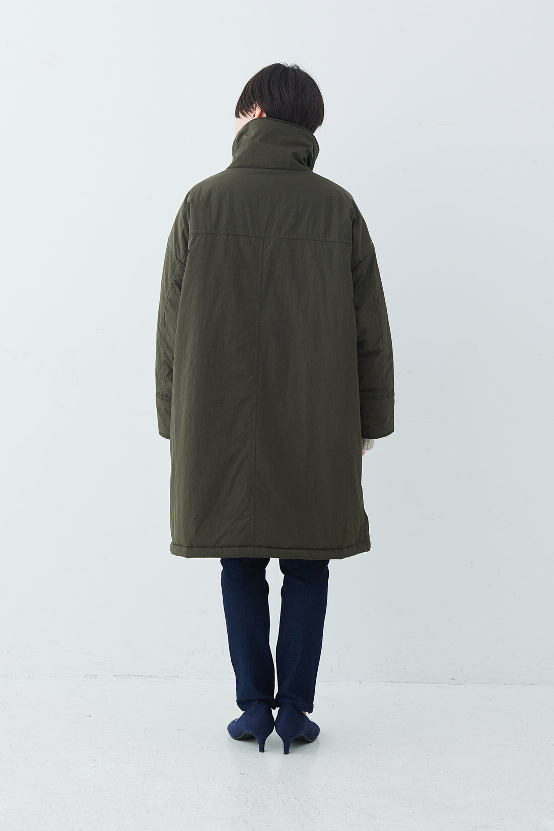 ファッションスペシャル|MEDE19F　オーバーサイズミリタリージャケットコート〈カーキ〉|身長152cm（2サイズ着用 ）