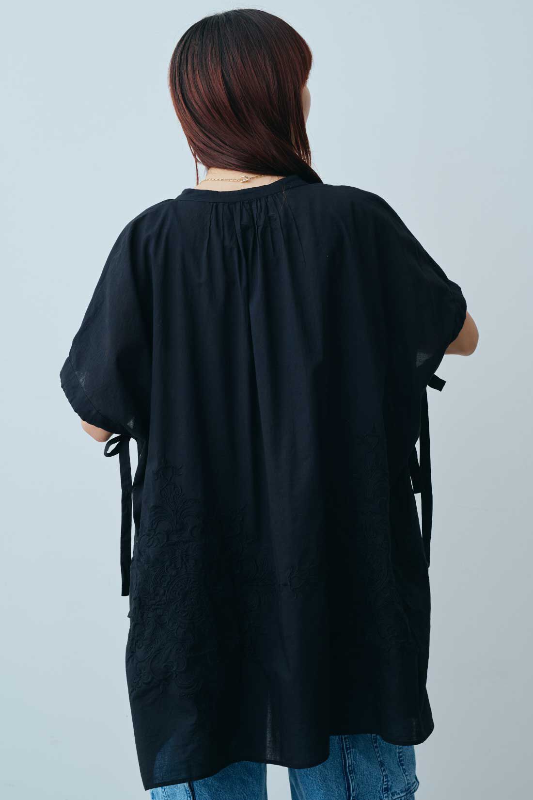 fashion special|【WEB限定・特急便】MEDE19F 〈SELECT〉AAYUSHI　ミルコットンボイルエンブロイダリーチュニックシャツ