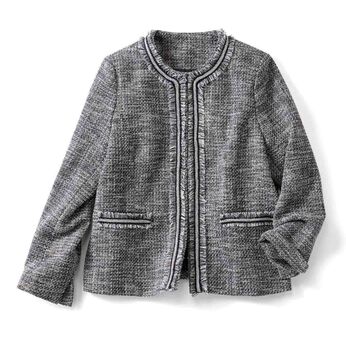 fashion special | 上品ツイードジャケット〈ダークグレー〉