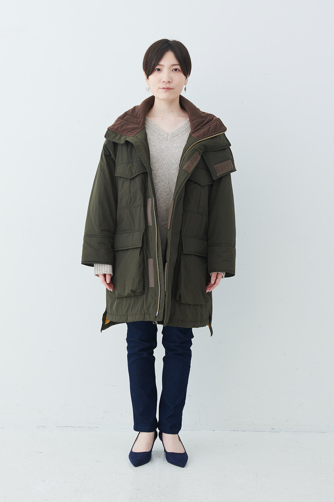ファッションスペシャル|MEDE19F　オーバーサイズミリタリージャケットコート〈カーキ〉