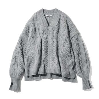 ファッションスペシャル | ニットブルゾン〈杢グレー〉ＩＥ