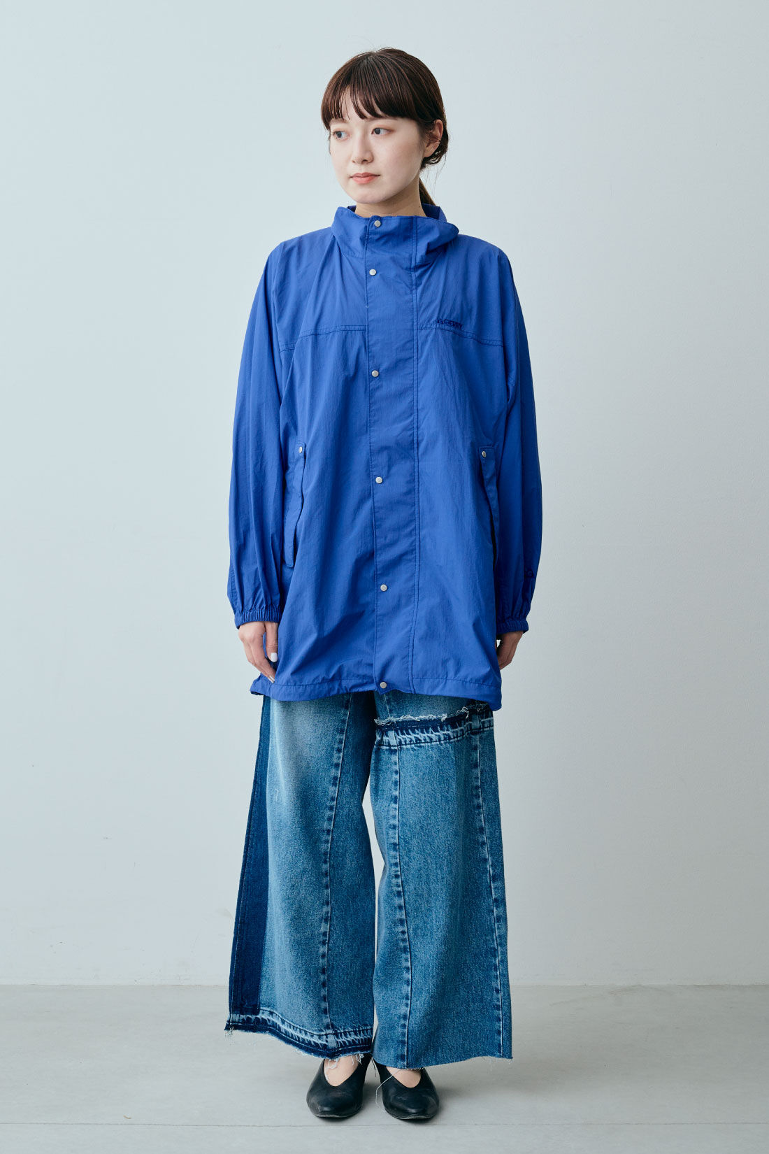 ファッションスペシャル|【WEB限定・特急便】　GERRY スタンドビッグマウンテンパーカー|1：blue　モデル身長：163cm