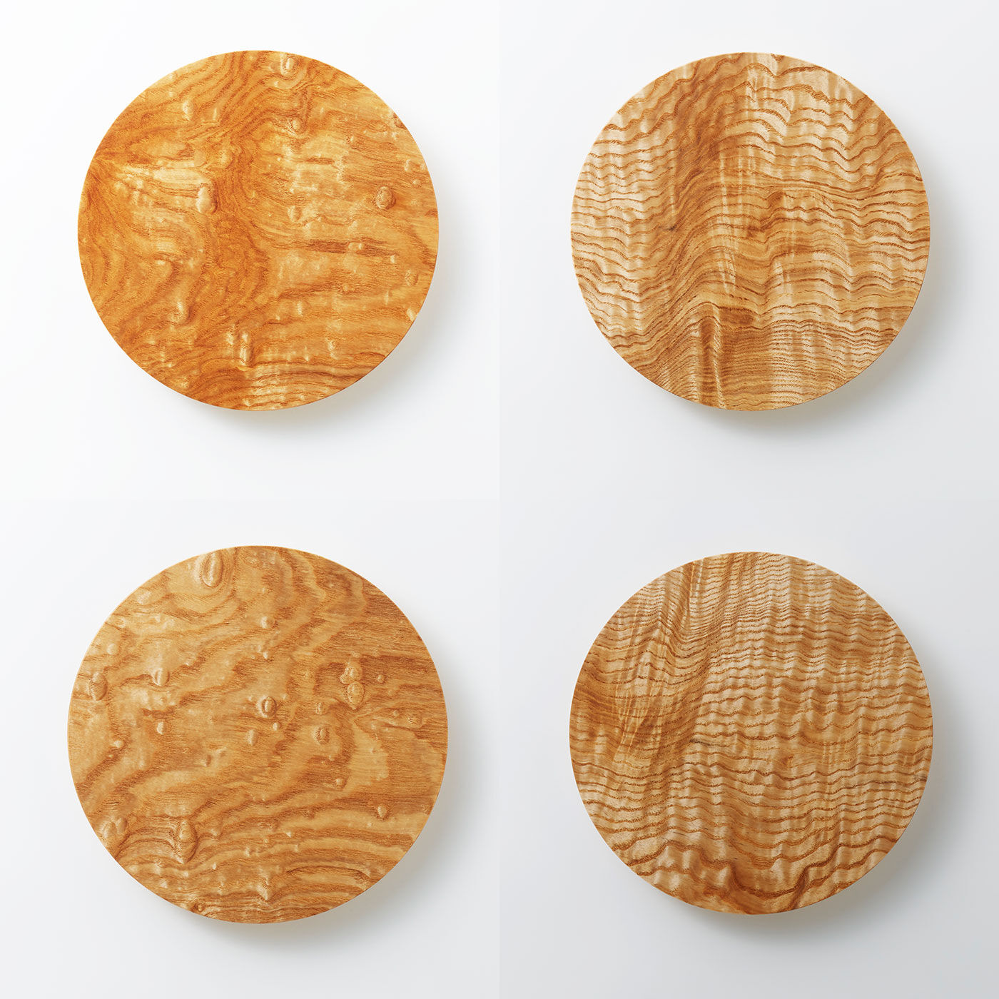FelissimoLX|LX　樹の皿　月ＴＳＵＫＩ（丸）|稀少な杢の板から生まれた木皿はどれも表情豊か。樹木だったころの歴史を美しい杢に感じてください