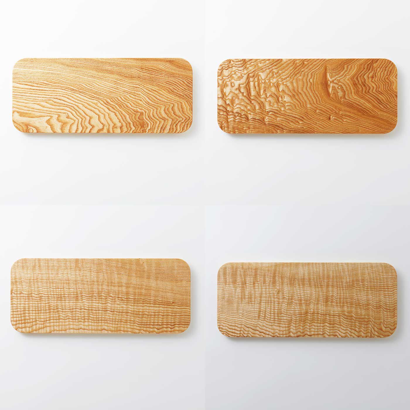FelissimoLX|LX　樹の皿　波NAMI（角）|稀少な杢の板から生まれた木皿はどれも表情豊か。樹木だったころの歴史を美しい杢に感じてください