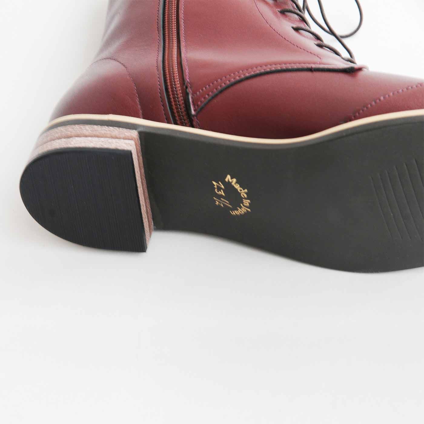 ＆Stories|長田靴職人が叶えた 理想の本革ウィングチップブーツ〈レッドブラウン〉[本革 ブーツ：日本製]|かかとは歩きやすい2.5cm。