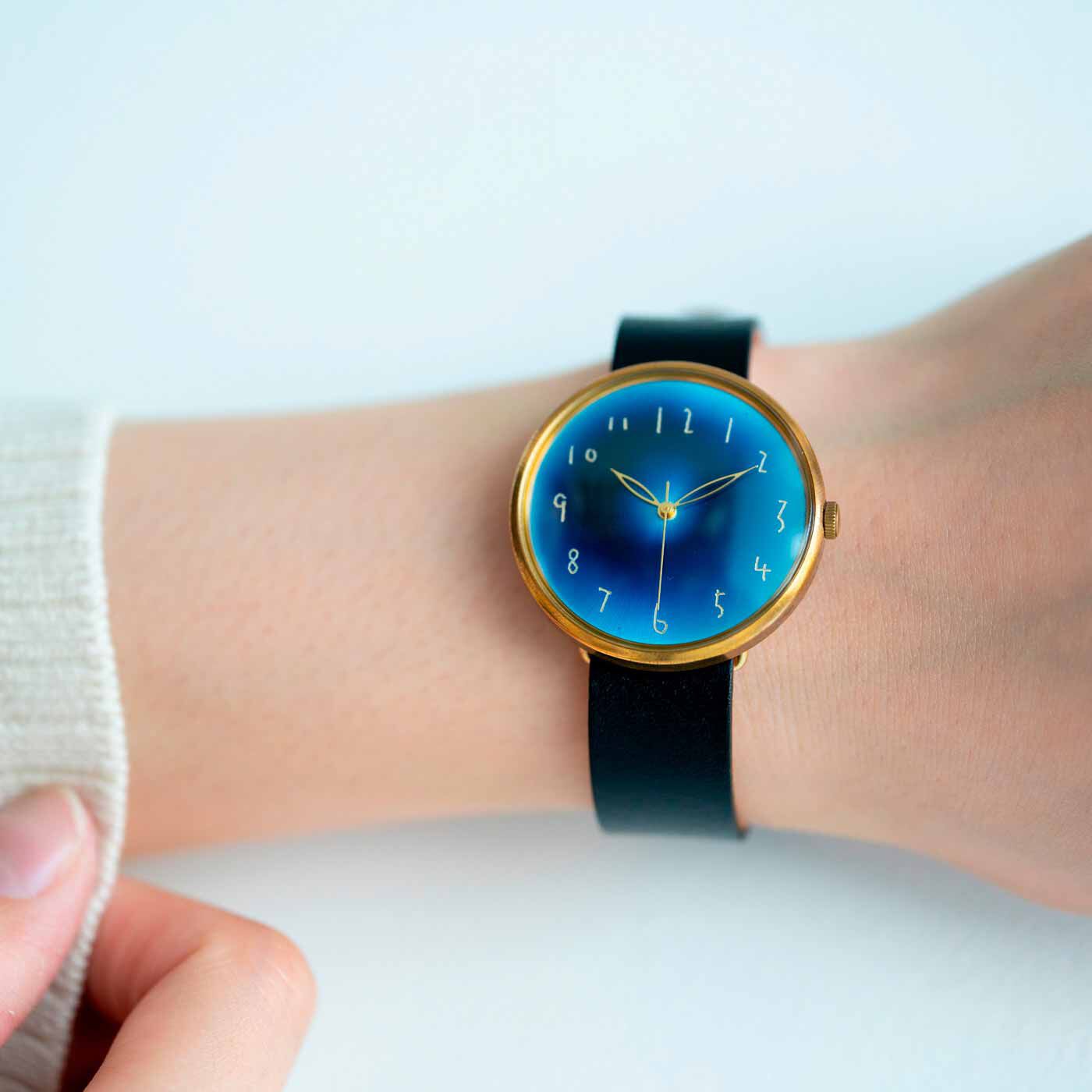 日本最安価格 フェリシモ 日本職人プロジェクト 海底の深縹色腕時計