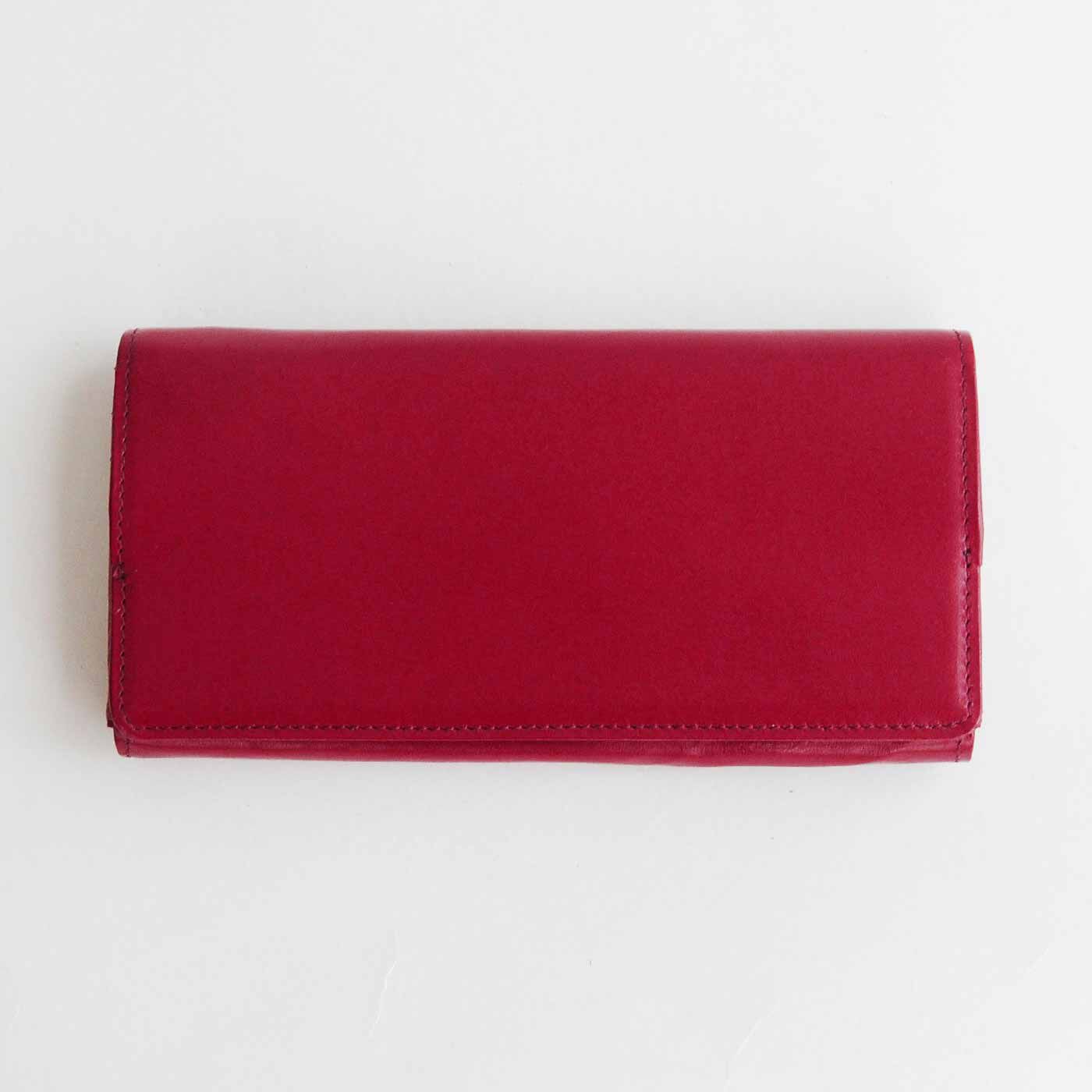 ＆Stories|職人仕上げの馬革ギャルソン財布〈薔薇色〉[本革 財布：日本製]|美しい薔薇色をイメージして馬革。財布正面も上品な仕上がり。