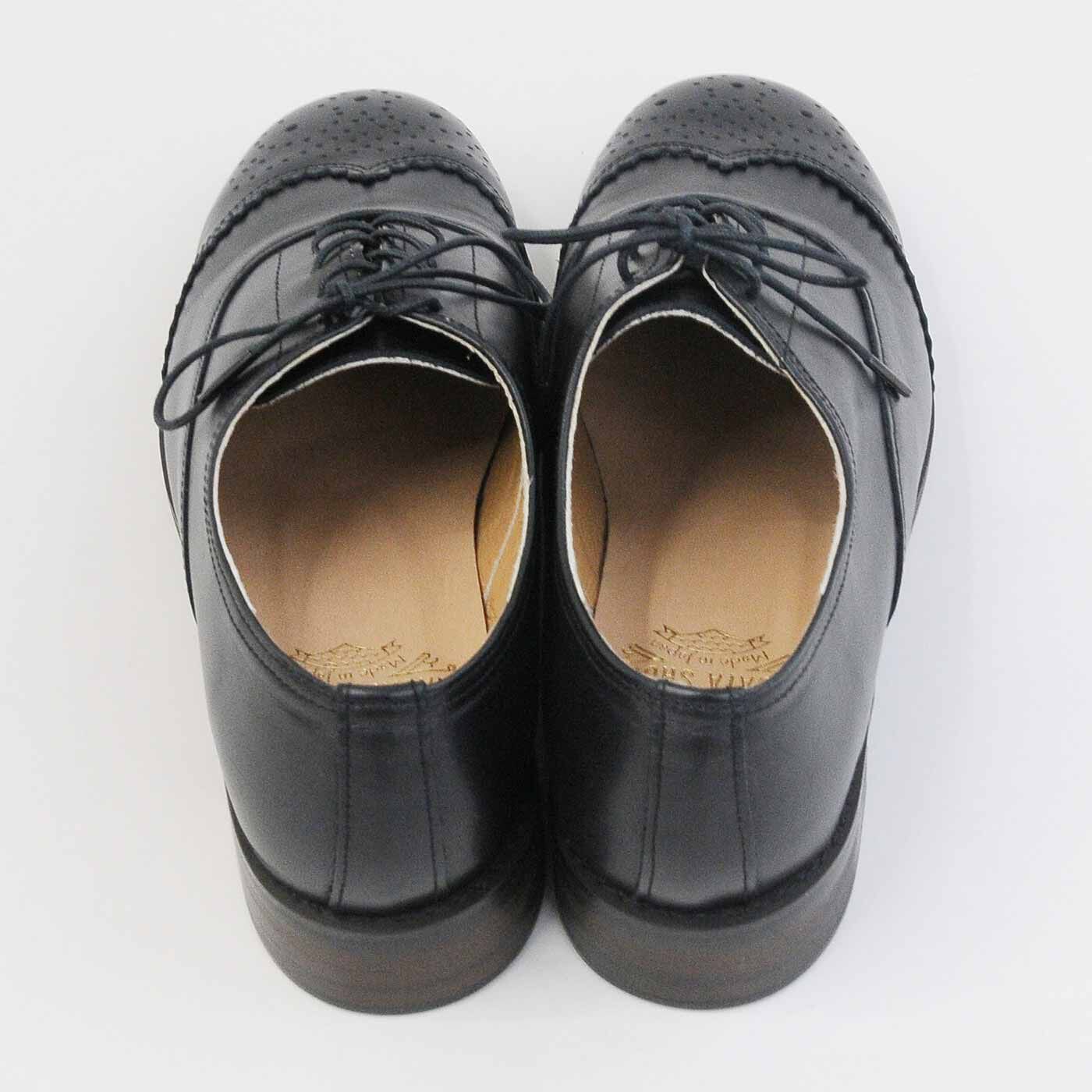 ＆Stories|長田靴職人が叶えた 本革ハーフウィングチップ〈ノアール〉[本革 靴：日本製]