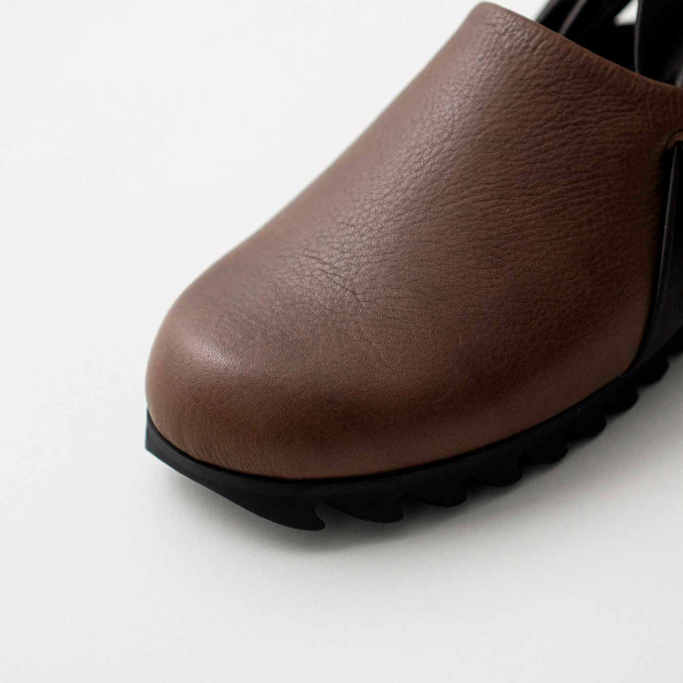 ＆Stories|長田の靴職人が作った　職人本革のパニーニサボシューズ〈ショコラ色〉