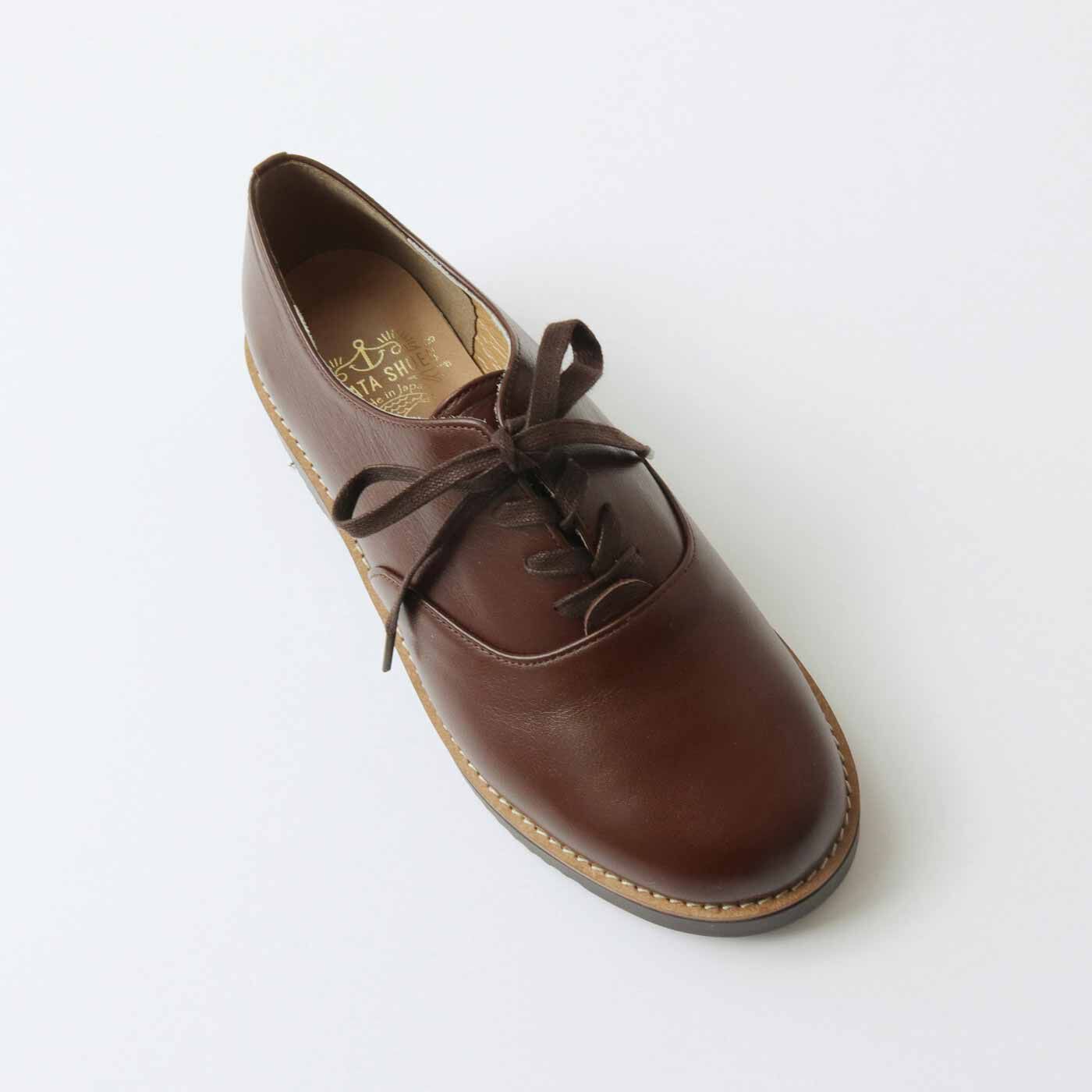 ＆Stories|長田の靴職人と靴デザイナーが作った 職人本革のポストマンシューズ〈マホガニーブラウン〉[本革　靴：日本製]
