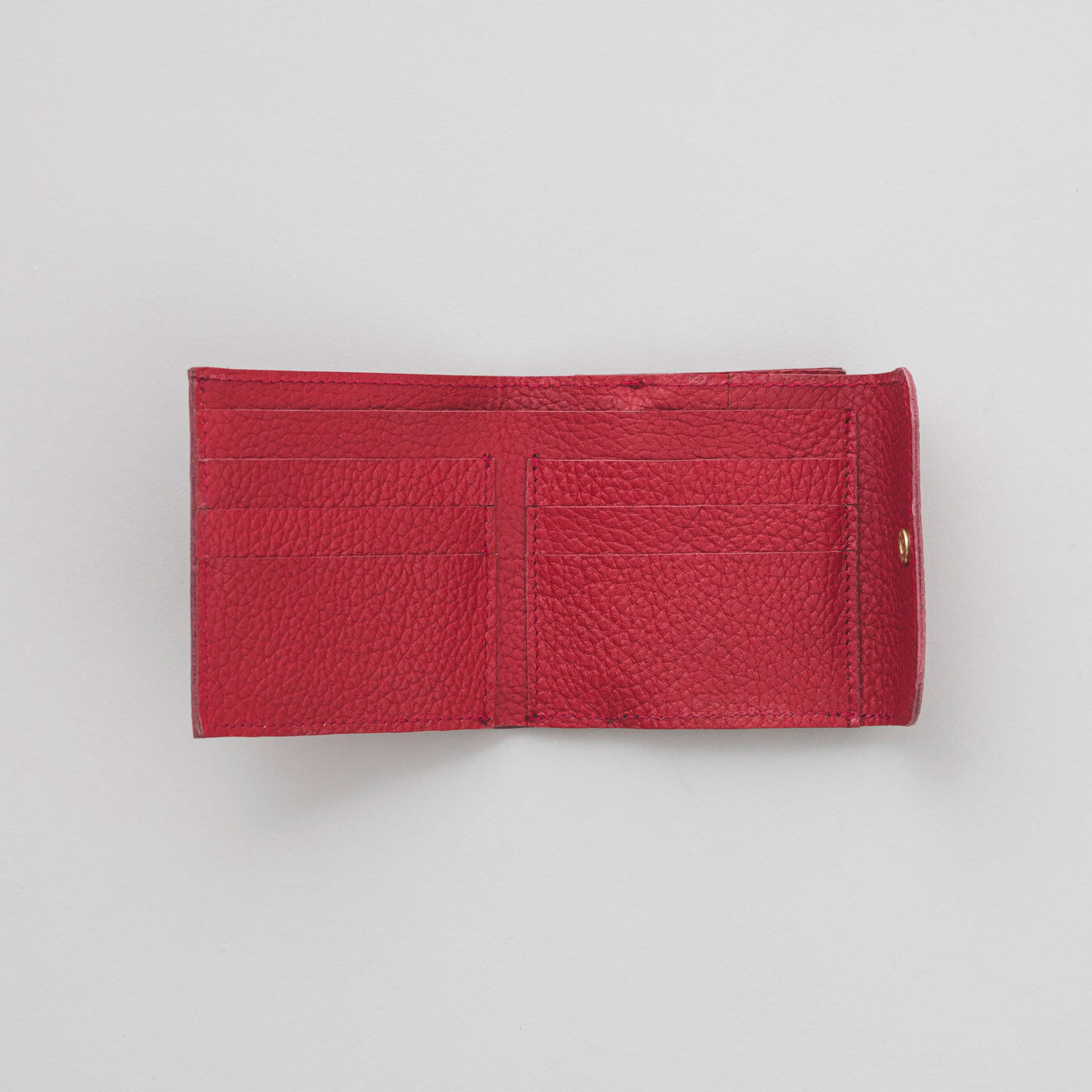 ＆Stories|福岡の鞄作家が作った 職人本革のエンベロープウォレット〈ストロベリー色〉|カードポケットは6個。