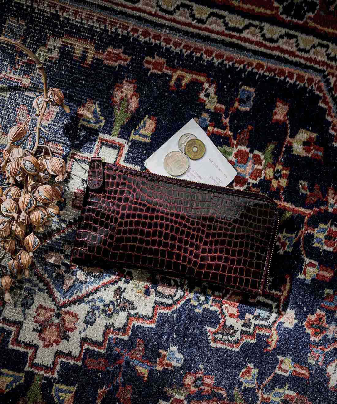 ＆Stories|財布職人が作った 職人本革のブレッシングウォレット〈ワインパープル〉[本革 財布：日本製]