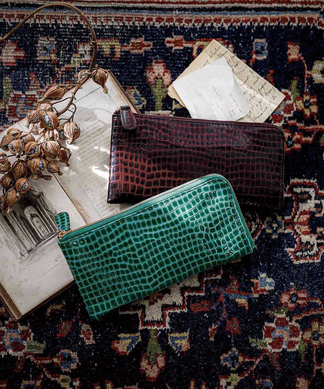 ＆Stories|財布職人が作った 職人本革のブレッシングウォレット〈ワインパープル〉[本革 財布：日本製]