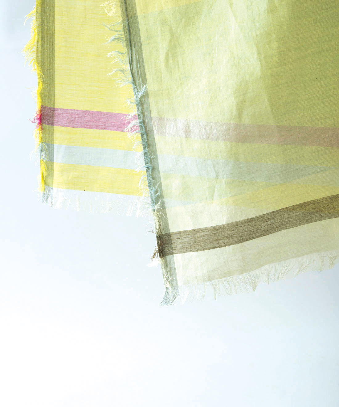 ＆Stories|テキスタイルデザイナーと作った 播州織のそよ風みたいなストール〈レモンイエロー〉[日本製]