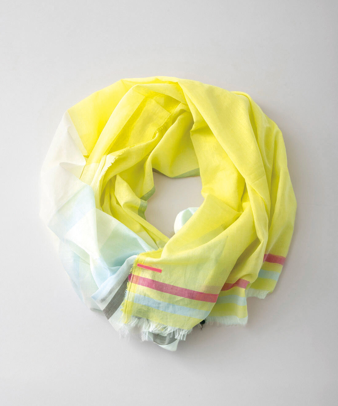 ＆Stories|テキスタイルデザイナーと作った 播州織のそよ風みたいなストール〈レモンイエロー〉[日本製]