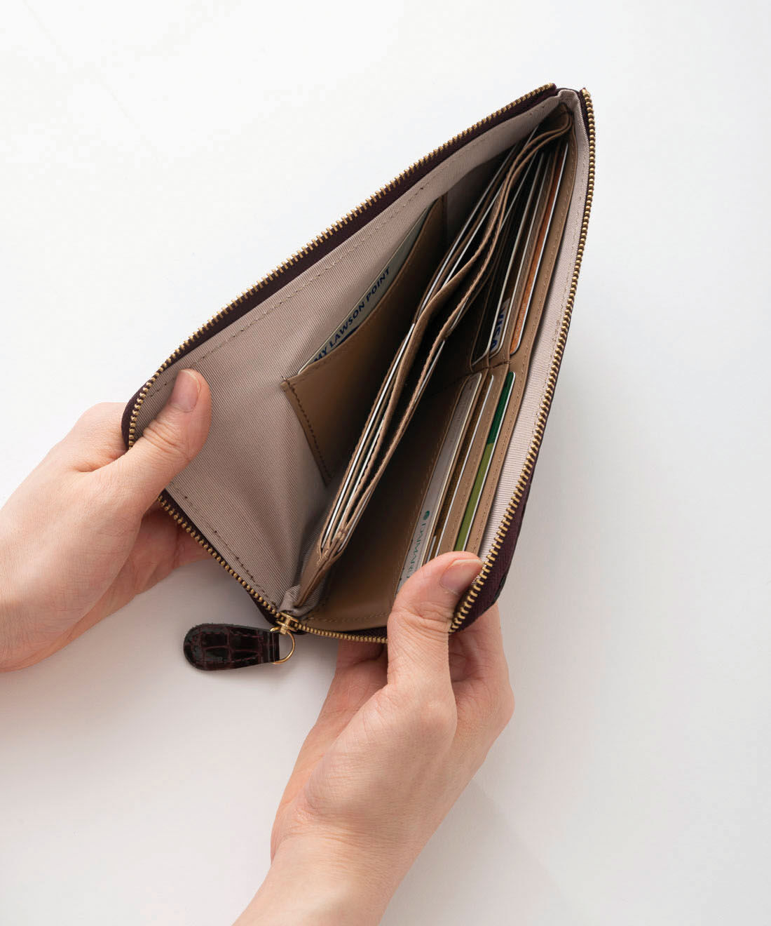 ＆Stories|財布職人が作った 職人本革のブレッシングウォレット〈ワインパープル〉[本革 財布：日本製]