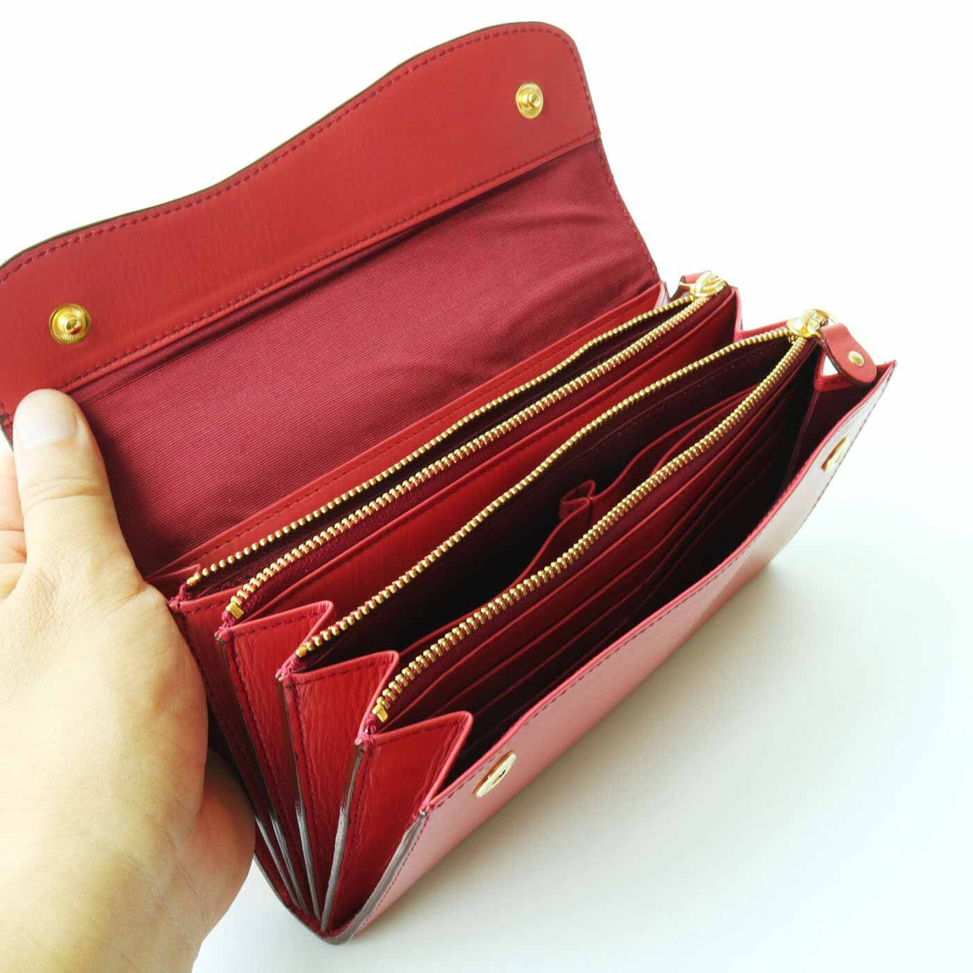 ファッションスタイリストと作った 職人本革のクレウォレット〈ローズ 
