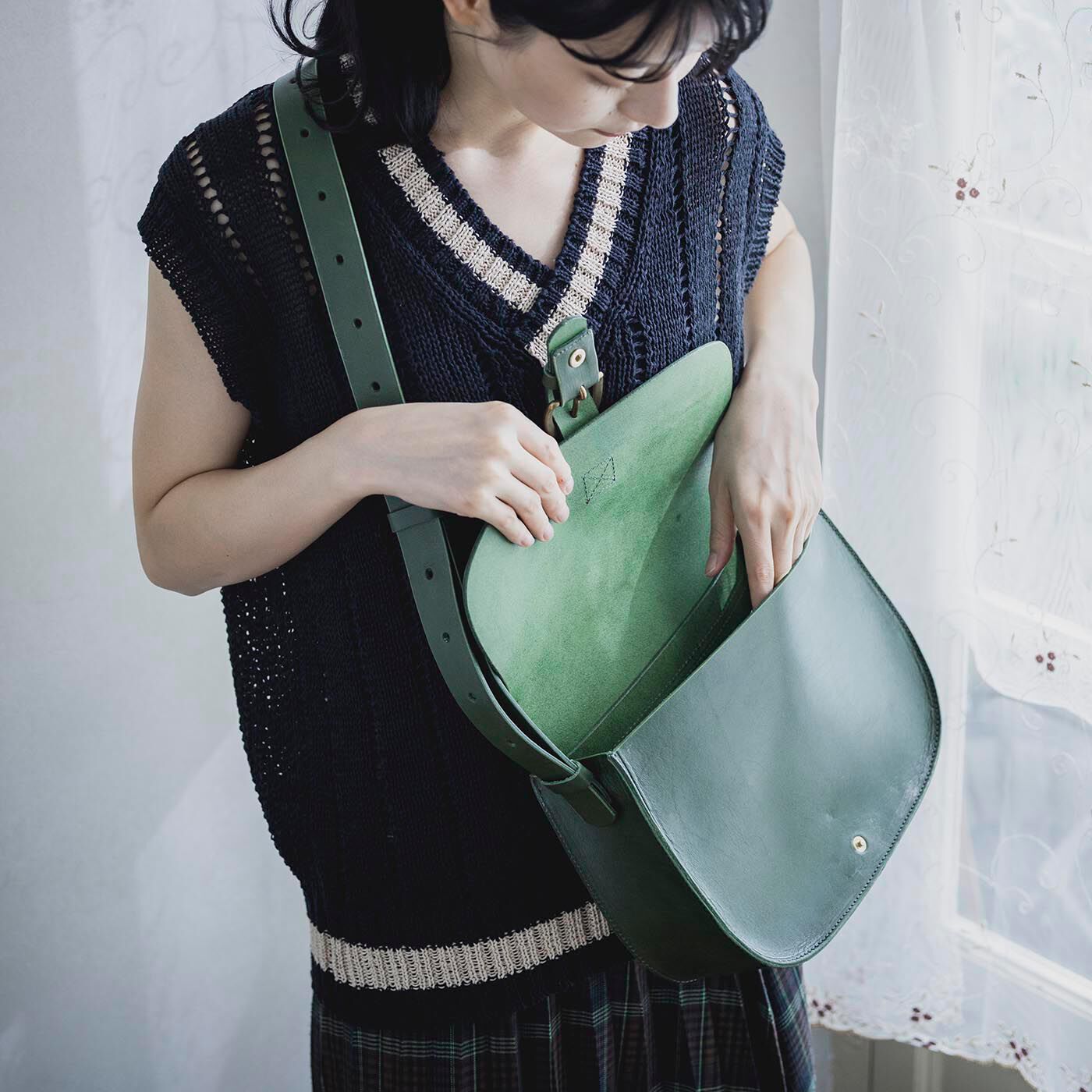 ＆Stories|福岡の鞄作家が作った 職人本革のフォートバッグ〈グリーン〉[本革 鞄：日本製]