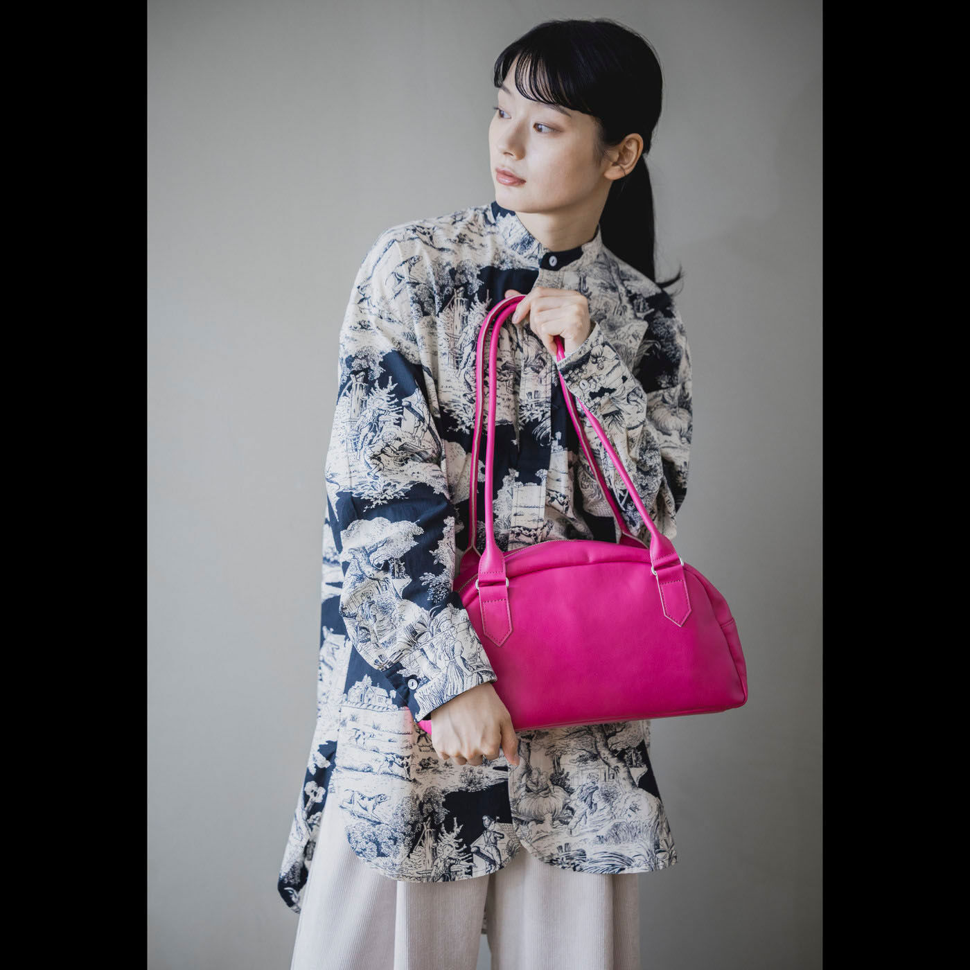 日本職人プロジェクト（Pre-order）|ファッションスタイリストと作った 職人本革のスタイリストバッグ〈チェリーピンク〉[本革 鞄：日本製]