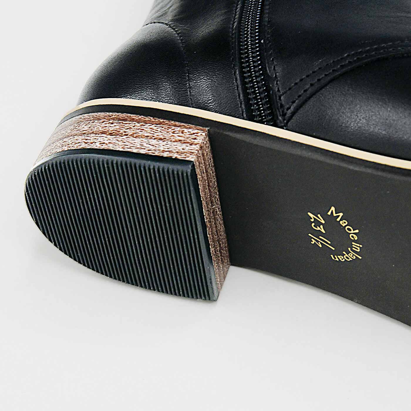 ＆Stories|長田靴職人が叶えた 理想の本革ウィングチップブーツ〈クラシックブラック〉[本革 ブーツ：日本製]|ヒールは歩きやすい約2.5cmにしました。