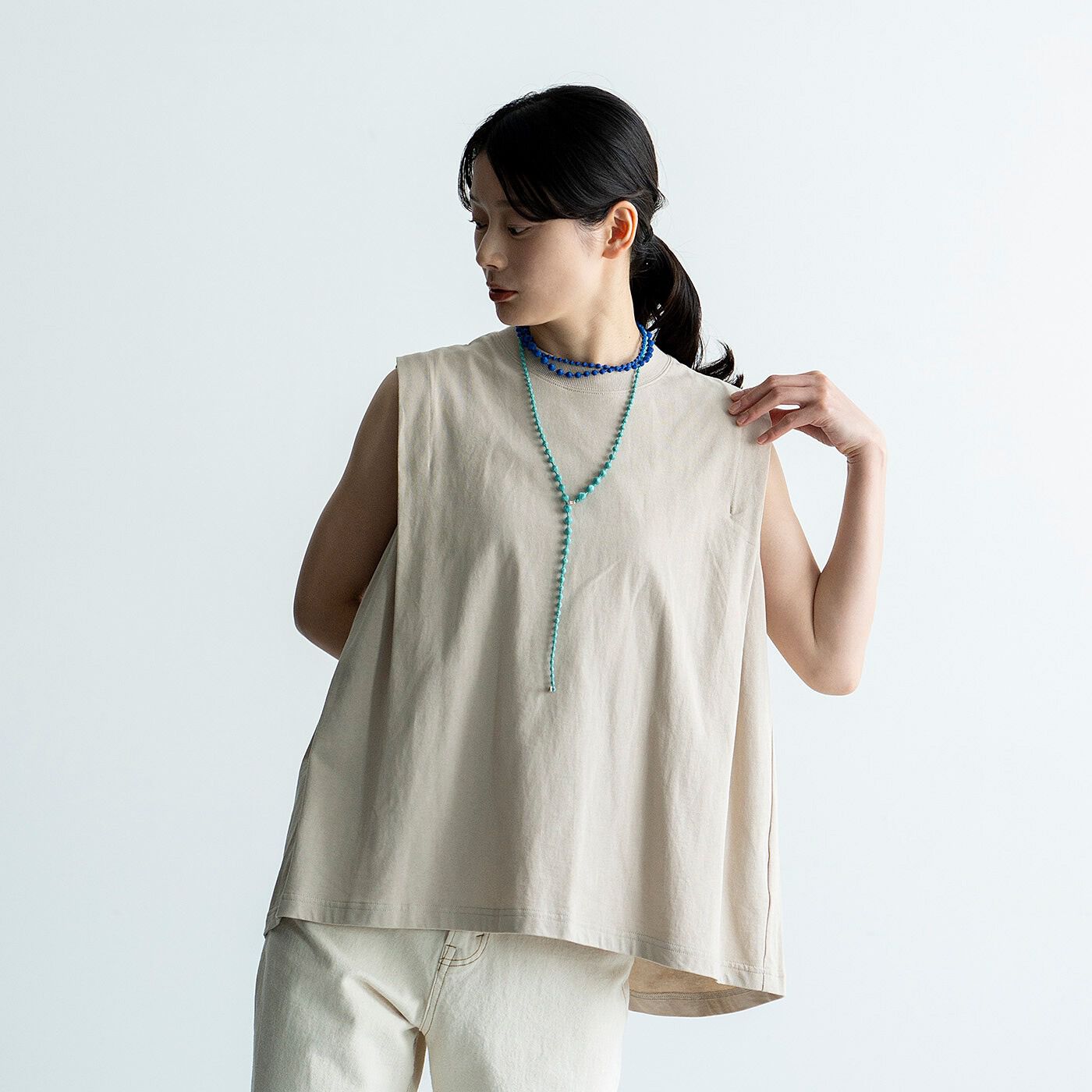 日本職人プロジェクト（Pre-order）|群馬の刺繍工房が作った　誕生石色の刺繍珠ネックレス〈トパーズイエロー色・11月生まれ〉[日本製]