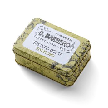 幸福のチョコレート | バルベロ　トリュフチョコピスタチオ缶