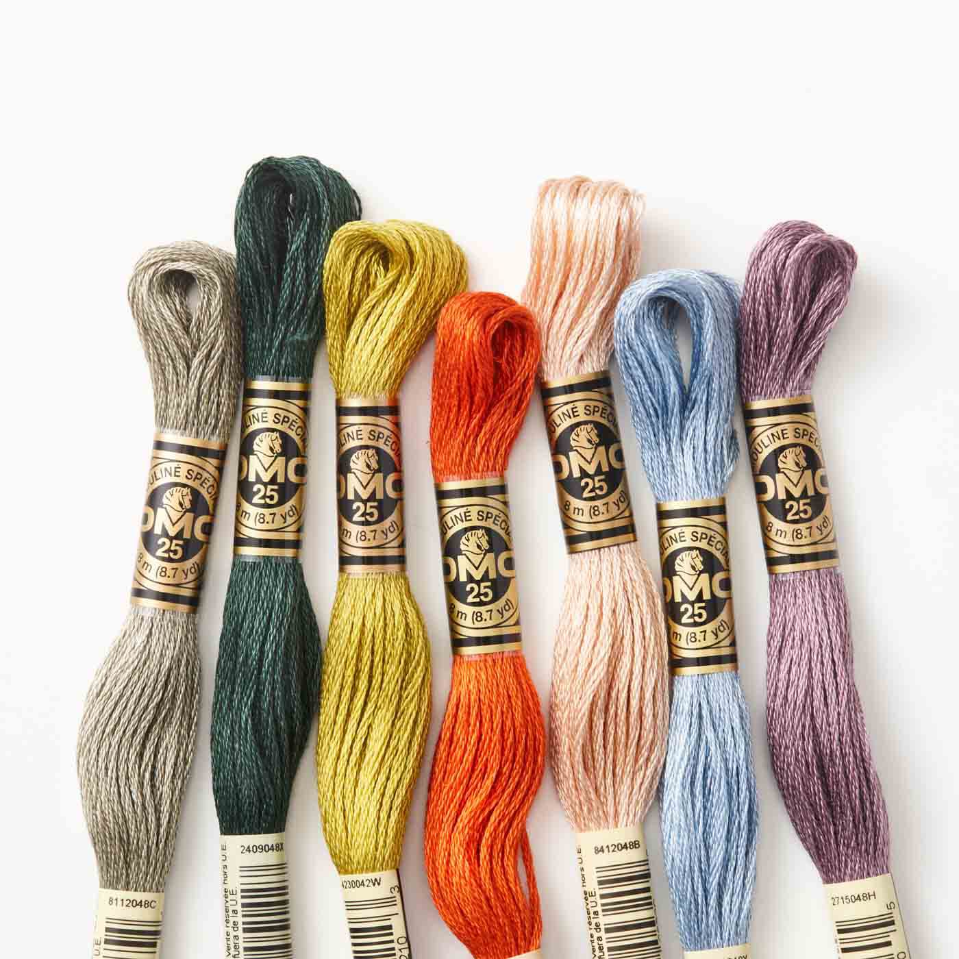 Couturier special|樋口愉美子さん　アップリケ布＆刺しゅう糸　材料セットA|刺しゅう糸はDMCの25番糸です。（※写真の色がセットに含まれているとは限りません。）