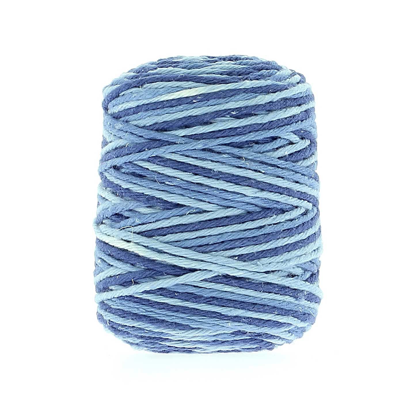 Couturier special|ＤＭＣ　エコバルバンテで編む　かのこ編み肩かけバッグキット|2.段染めブルー