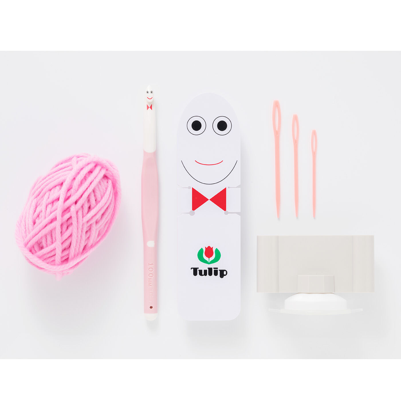 Couturier special|グランちゃんがかぎ針編みデビューを応援！Tulip　ETIMO Kids　グランちゃんセット（かぎ針１０ｍｍ）|お届けセットの一式です