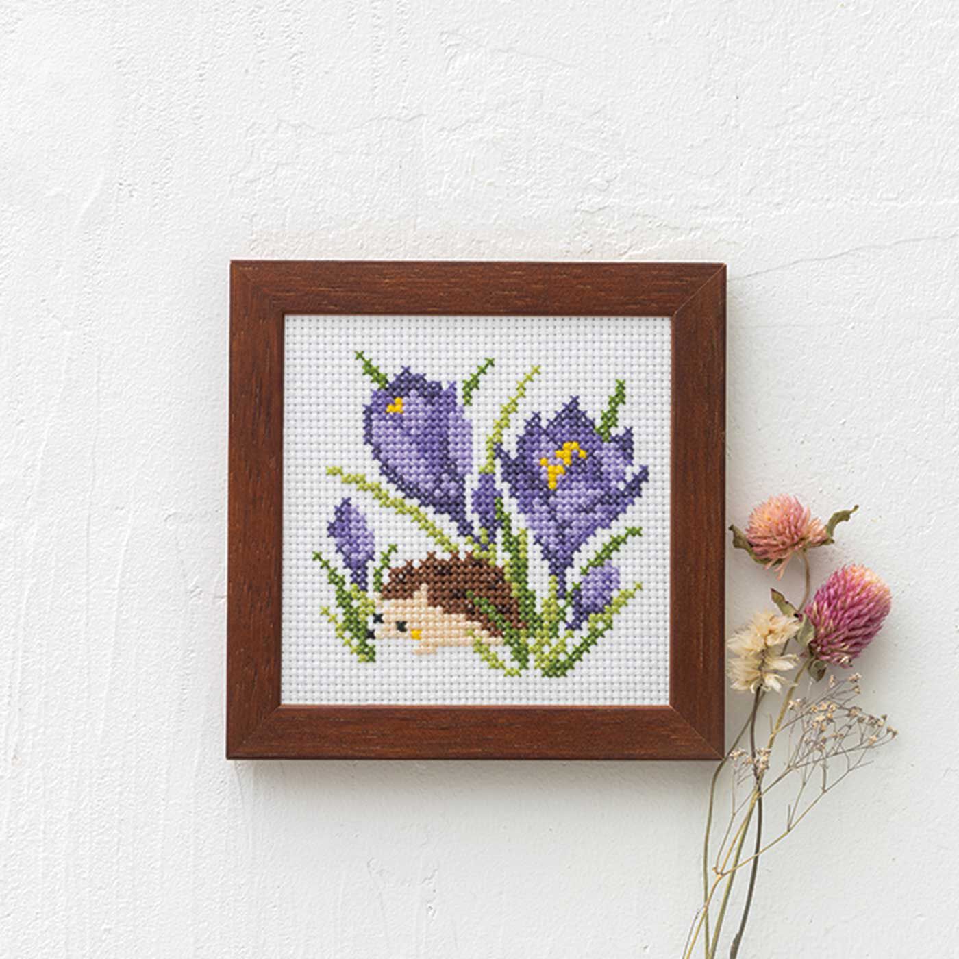 クロスステッチ クロススティッチ ハンドメイド 完成品 刺繍 お花 花