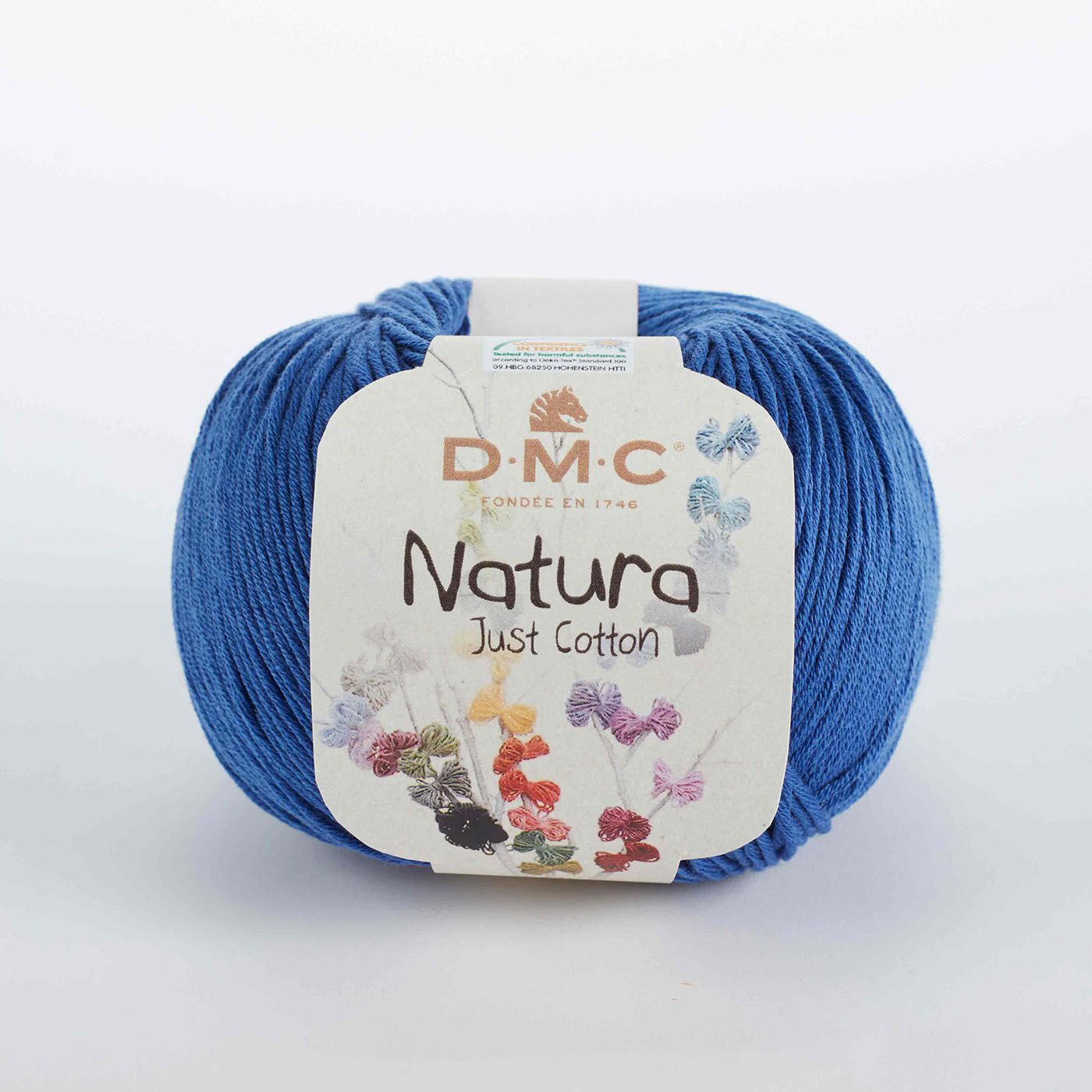 Couturier special|ＤＭＣ Ｎａｔｕｒａ（ナチュラ）で編む方眼編み水玉バッグキット|4：ブルー