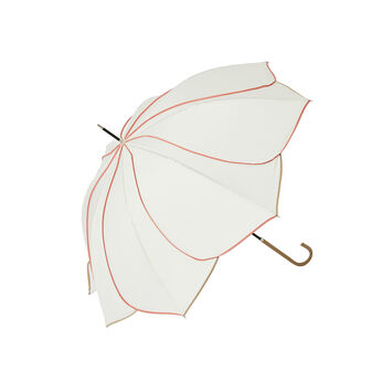 SeeMONO | お花のロング傘 (ホワイト × ピンク)
