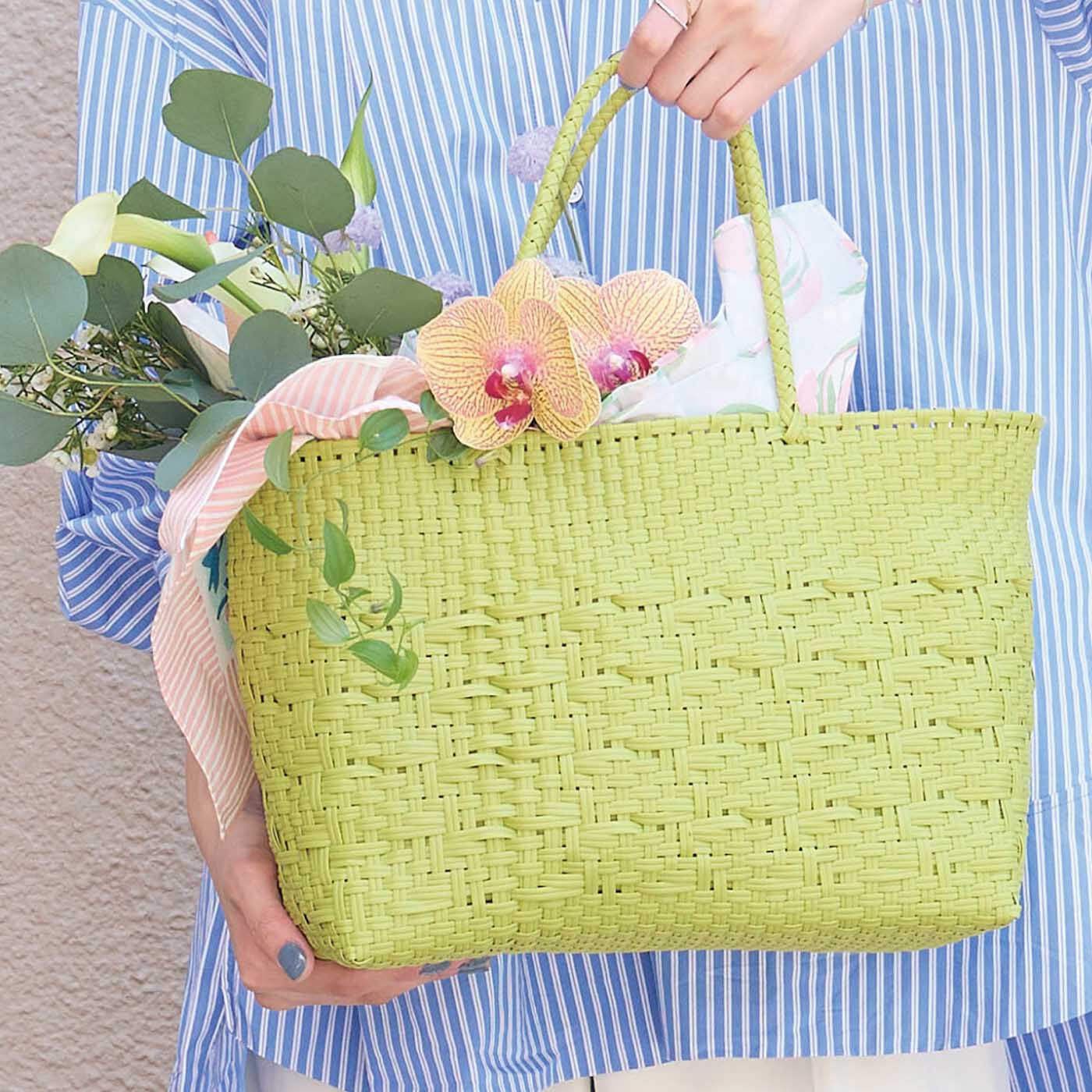 フェリシモ 手芸キット ペーパーヤーンで作るかごバッグの会 4