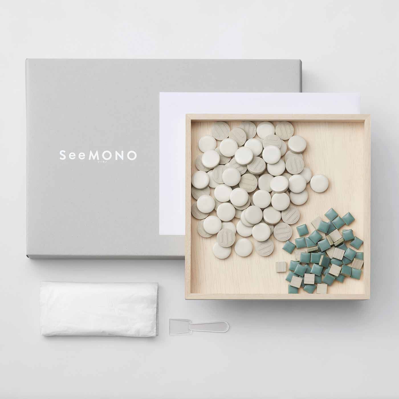 SeeMONO|おうちで楽しいプチDIY 個性豊かなタイルで作る カフェトレイキットの会|・1回のお届けセット例です。