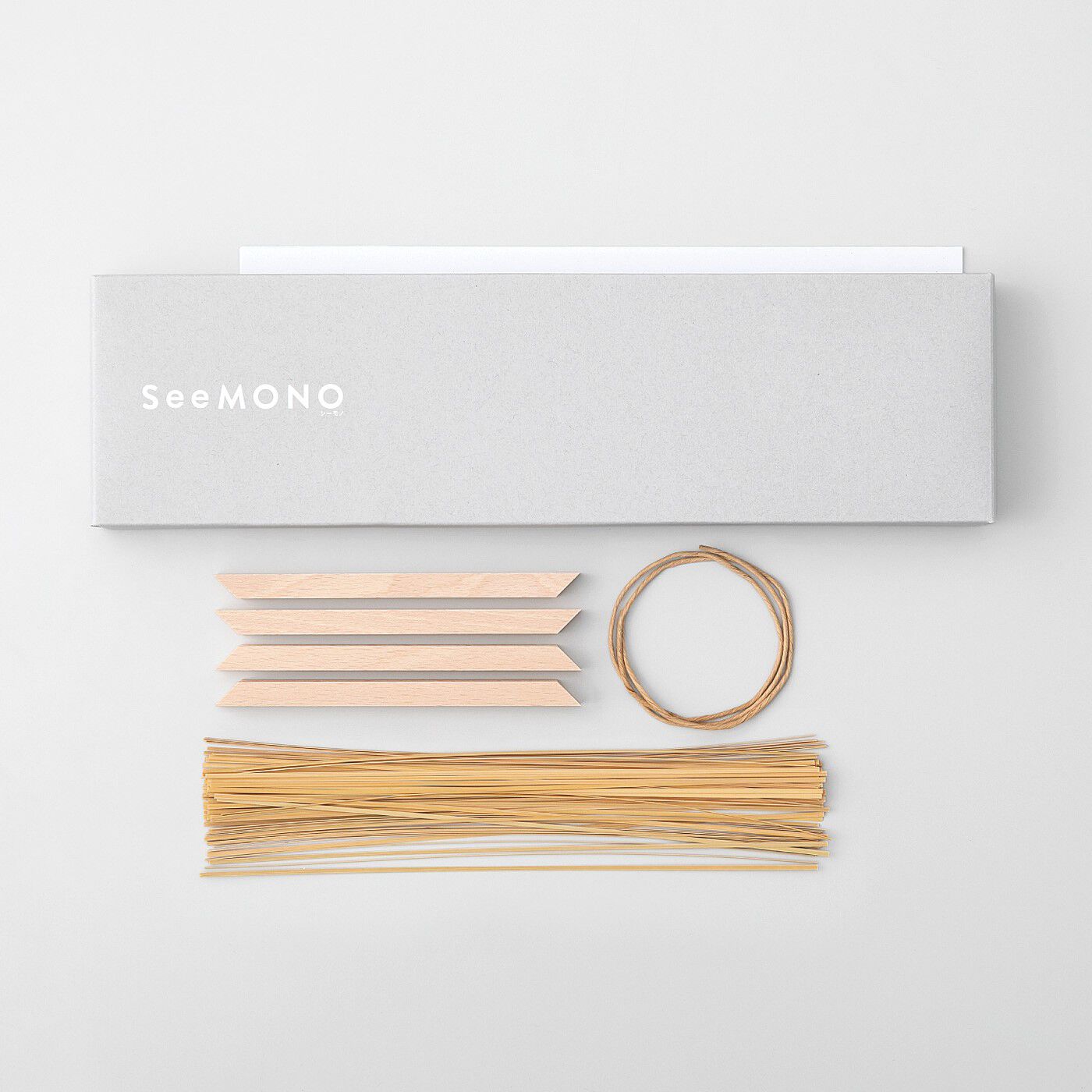 SeeMONO|日本の伝統工芸にふれる　竹細工のインテリアフレームキットの会|・1回のお届けキット例です。
