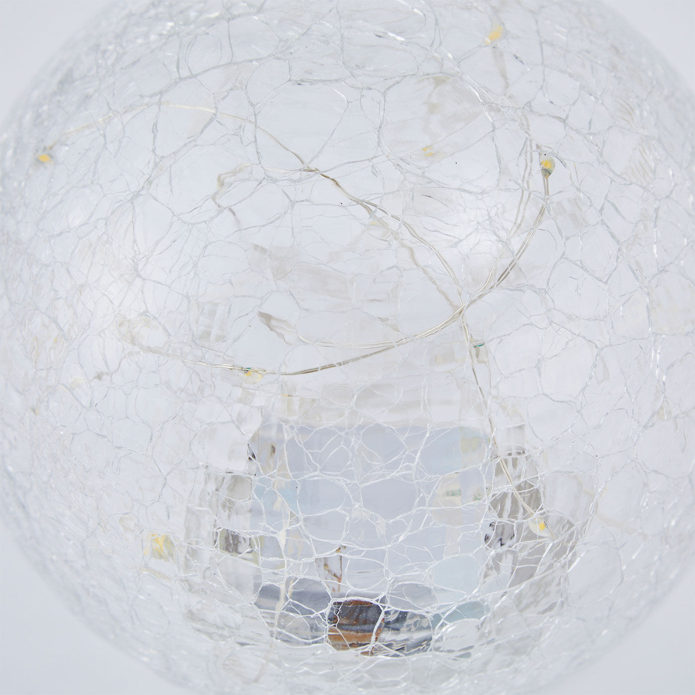SeeMONO|お部屋を光でデコレーション　クラック加工をほどこした球体ＬＥＤライト〈Ｌ〉|表面のクラック加工